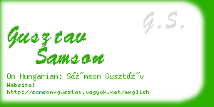 gusztav samson business card